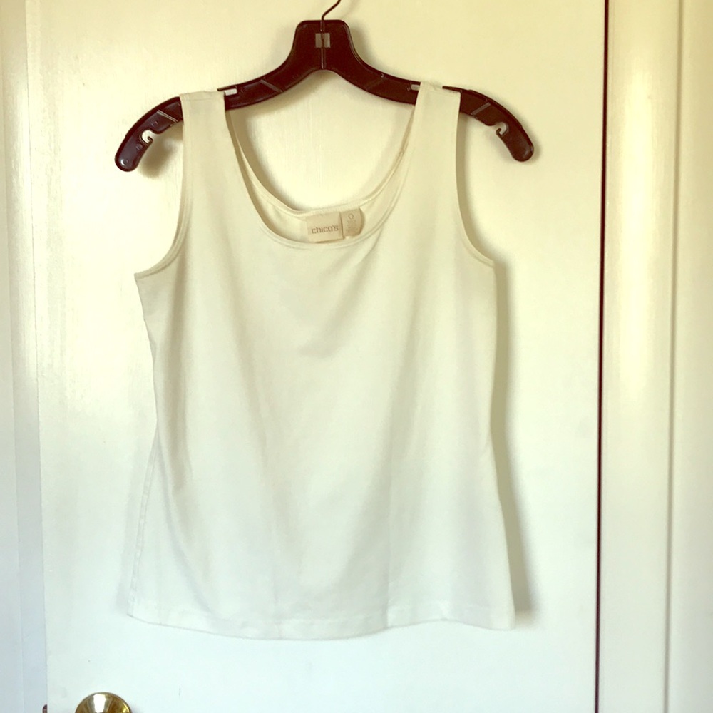 Chico’s tank top, white, 0